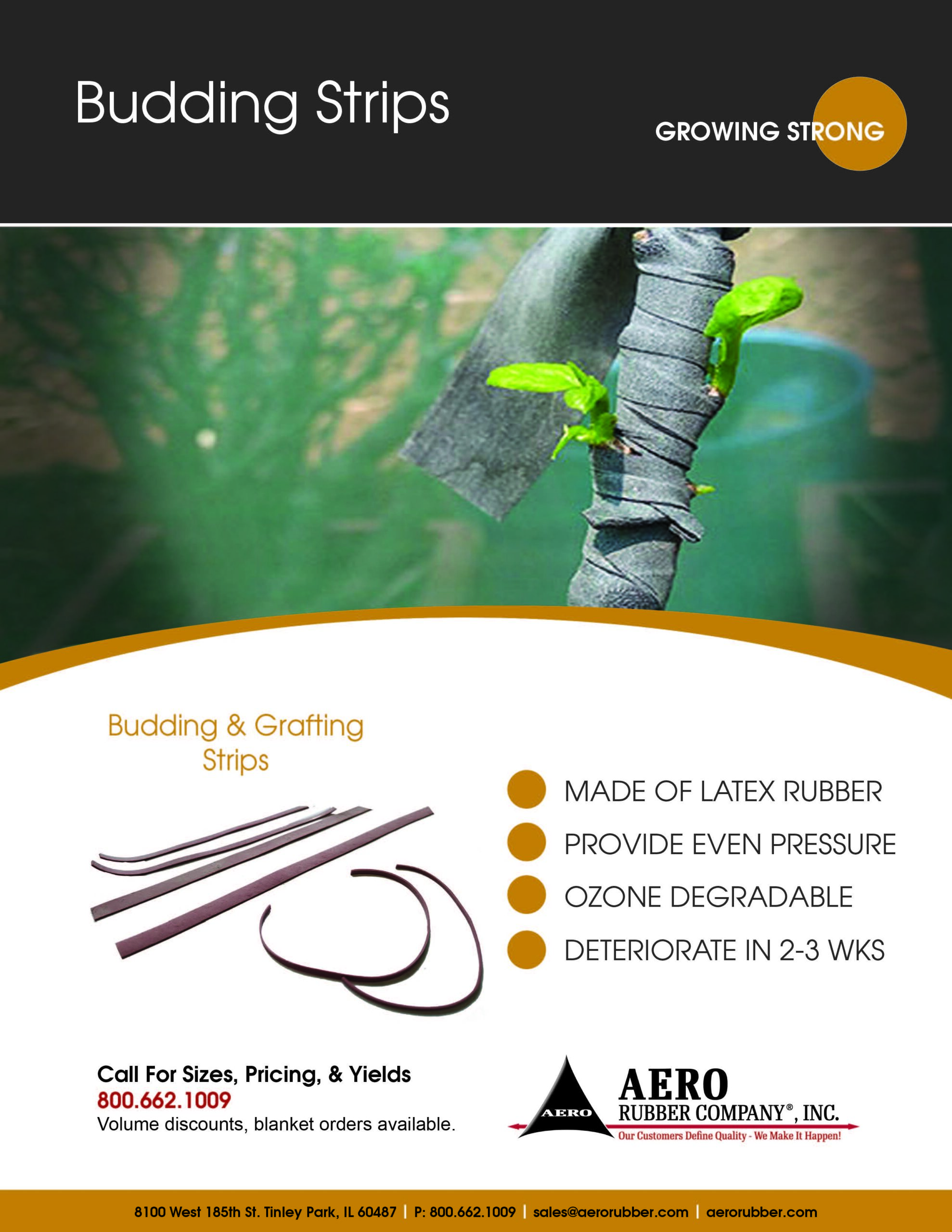 Rubber Budding Strips by Areo Rubber Company