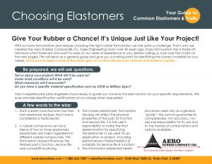 infographic on choosing the proper elastomer for your project