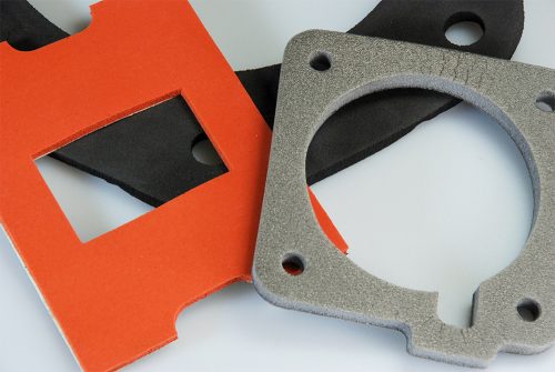 Red, silver, and black rubber gaskets