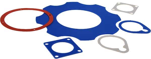 red, white, and blue silicone gaskets
