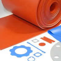 Red, blue and grey silicone sheet/roll