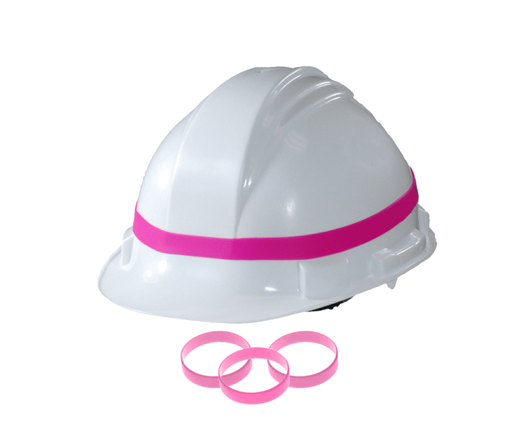 Pink Hard Hat & Wristbands