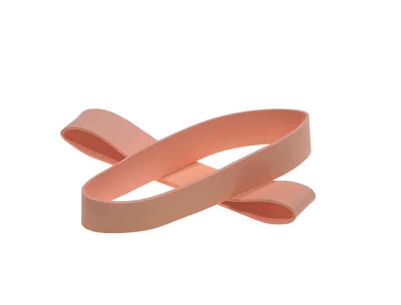 Non-Latex Rubber Bands 3.5″ Flat Length - Light Orange