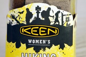 Keen socks packaged with promostretch yellow band