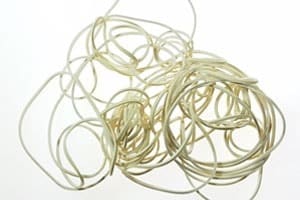 Rubber Bands Off White 3.000″ Flat Length