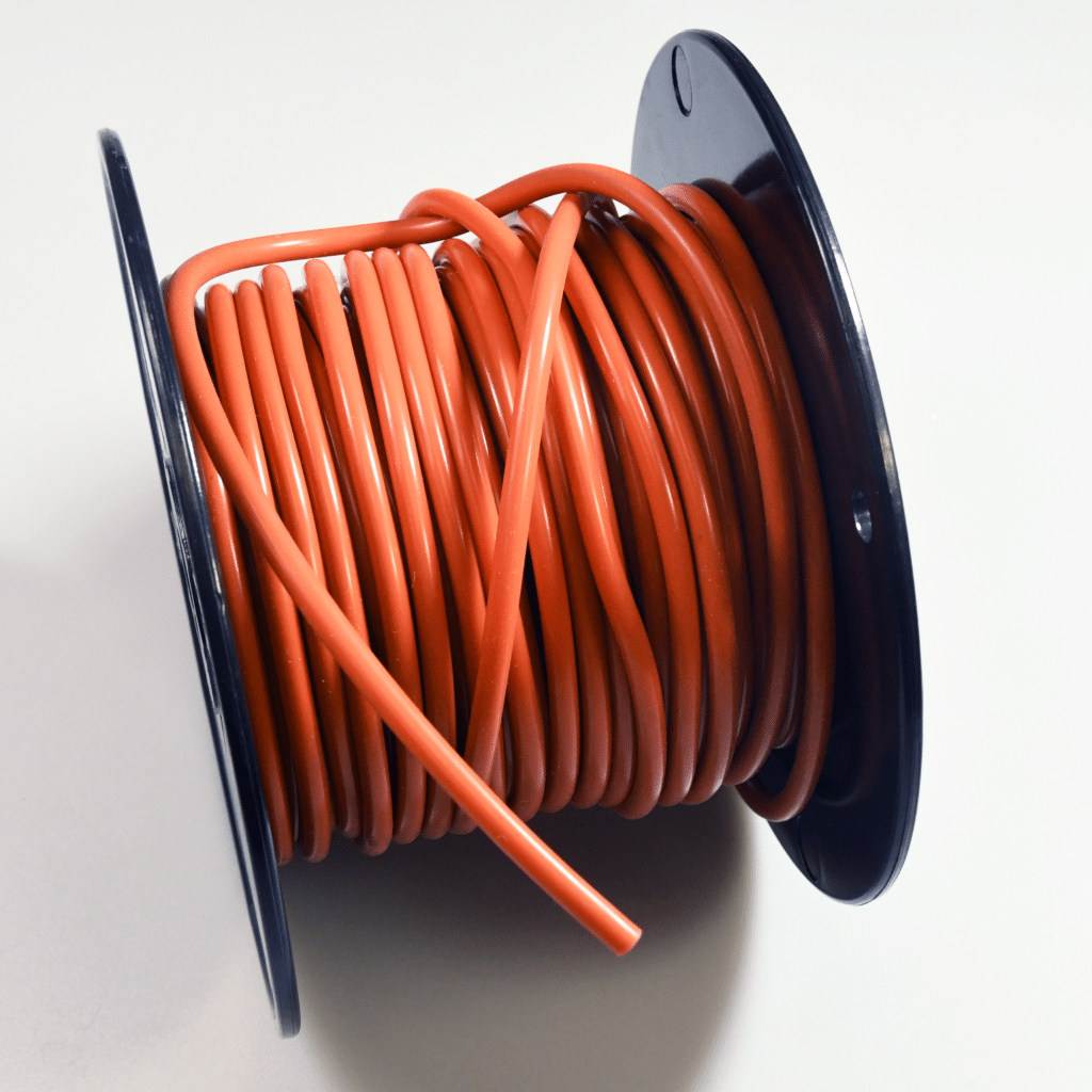 Orange silicone tube reel